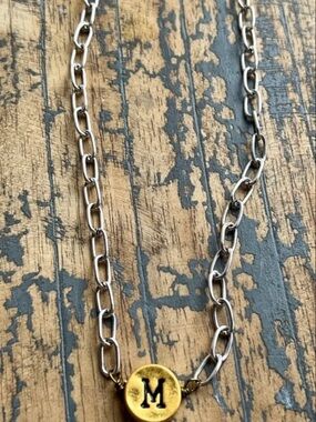 Just My Type Initial Necklace “M”